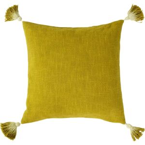 Furn. - Eden Cojín de algodón con flecos - Verde - Una talla - Cojín Furn. - Eden Cojín de algodón con flecos - Verde - Una talla - Cojín