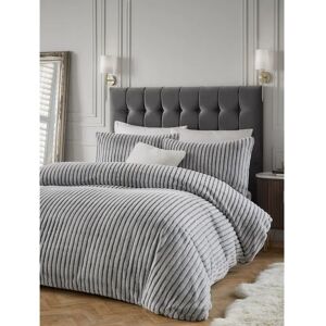 Paoletti Alpine Double Grey Unisex Faux Fur Duvet Cover Set Paoletti Alpine Double Grey Unisex Faux Fur Duvet Cover Set