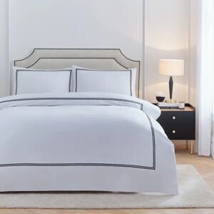 Paoletti Elara Double Cotton Embroidered Duvet Cover Set - Black Paoletti Elara Double Cotton Embroidered Duvet Cover Set - Black