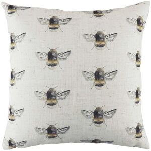 Evans Lichfield Bee Happy Repeat Cushion - White - One Size Evans Lichfield Bee Happy Repeat Cushion - White - One Size