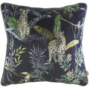 Evans Lichfield Jungle Leopard Velvet Piped Cushion - Unisex Evans Lichfield Jungle Leopard Velvet Piped Cushion - Unisex