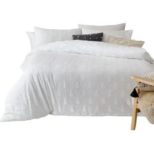 The Linen Yard White Cotton Super King Tufted Tree Duvet Cover Set The Linen Yard White Cotton Super King Tufted Tree Duvet Cover Set