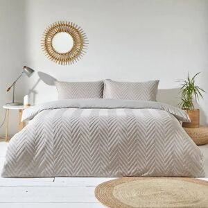 The Linen Yard Zig Zag Tuft Cotton Duvet Cover Set - Single - Duvet Cover Set The Linen Yard Zig Zag Tuft Cotton Duvet Cover Set - Single - Duvet Cover Set