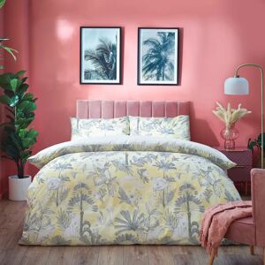 Furn Colony Palm Tropical Reversible Duvet Cover Set - Yellow - Size Double Furn Colony Palm Tropical Reversible Duvet Cover Set - Yellow - Size Double