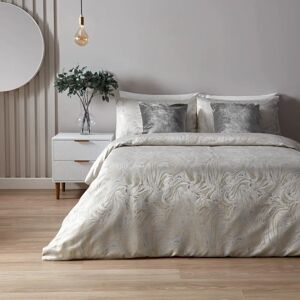 Paoletti Marble Metallic Jacquard Duvet Cover Set - Double Paoletti Marble Metallic Jacquard Duvet Cover Set - Double