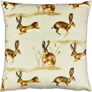 Evans Lichfield Running Hares Cushion - Taupe - One Size Evans Lichfield Running Hares Cushion - Taupe - One Size