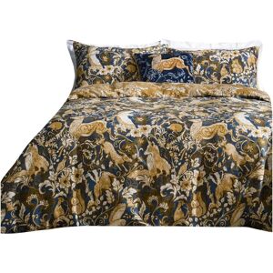 Paoletti Harewood British Animal 100% Cotton Duvet Cover Set - Blue - Double Paoletti Harewood British Animal 100% Cotton Duvet Cover Set - Blue - Double