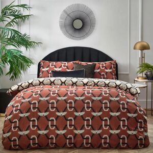 Furn Avalon Geometric Duvet Cover Set - Red - Double Furn Avalon Geometric Duvet Cover Set - Red - Double