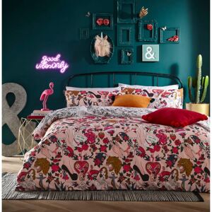 Furn Inked Tattoo Inspired Reversible Duvet Cover Set - Blush - Single Furn Inked Tattoo Inspired Reversible Duvet Cover Set - Blush - Single