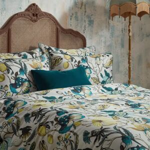 Edinburgh Weavers Morton Teal 200TC Floral Cotton Sateen Duvet Set Edinburgh Weavers Morton Teal 200TC Floral Cotton Sateen Duvet Set