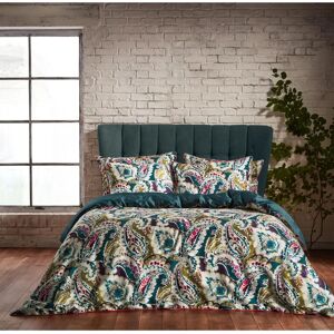 Edinburgh Weavers Aretha 200 Thread Count Paisley Cotton Sateen Duvet Cover Set - Teal Edinburgh Weavers Aretha 200 Thread Count Paisley Cotton Sateen Duvet Cover Set - Teal