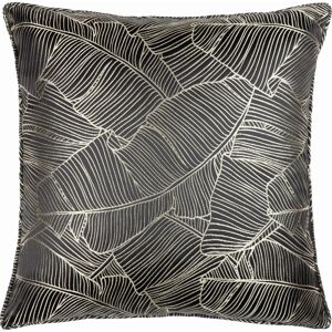 Wylder Tropics Seymour Embroidered Jacquard Satin Piped Cushion Cover - Black - One Size Wylder Tropics Seymour Embroidered Jacquard Satin Piped Cushion Cover - Black - One Size