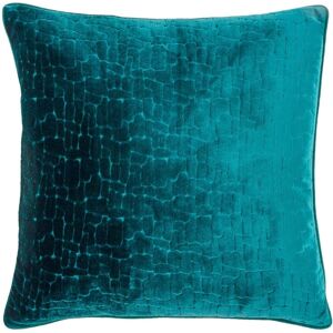 Paoletti Bloomsbury Cut Velvet Kussenhoes - Teal - One Size Paoletti Bloomsbury Cut Velvet Kussenhoes - Teal - One Size