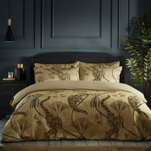 Paoletti Moondusk Exotic Animal Jacquard Duvet Cover Set - Gold - Super King Paoletti Moondusk Exotic Animal Jacquard Duvet Cover Set - Gold - Super King