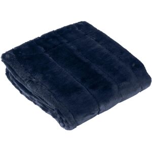 Paoletti Empress Faux Fur Throw - Navy - One Size Paoletti Empress Faux Fur Throw - Navy - One Size