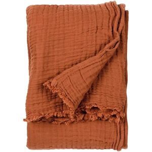 Yard Lark Brown Cotton Fringed Throw - 4 Layer 240x260cm Yard Lark Brown Cotton Fringed Throw - 4 Layer 240x260cm