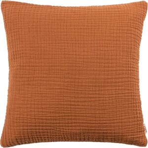 Yard Lark Muslin Crinkle Cotton Filled Cushion - Brown - 45cm x 45cm Yard Lark Muslin Crinkle Cotton Filled Cushion - Brown - 45cm x 45cm