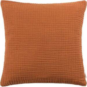 Yard Lark Muslin Crinkle Cotton Filled Cushion - Brown - 45cm x 45cm Yard Lark Muslin Crinkle Cotton Filled Cushion - Brown - 45cm x 45cm