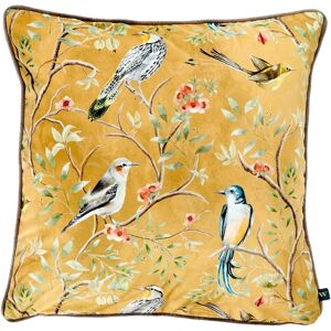 Wylder Tropics Gold Tropical Bird Velvet Cushion Cover - One Size Wylder Tropics Gold Tropical Bird Velvet Cushion Cover - One Size