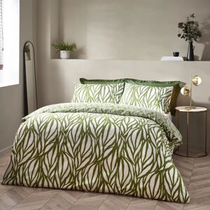 Hoem Olive Reversible Cotton Duvet Cover Set - Single - Bed Linen Hoem Olive Reversible Cotton Duvet Cover Set - Single - Bed Linen