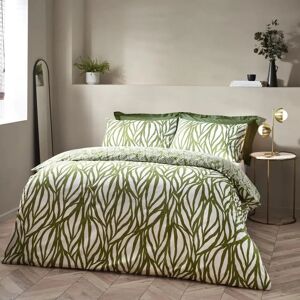 Hoem Frond Olive Reversible Duvet Cover Set - Duvet Cover Set Hoem Frond Olive Reversible Duvet Cover Set - Duvet Cover Set
