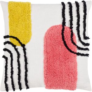 Heya Home Elmer Slub Tufted Cotton Polyester Filled Cushion - Unisex Heya Home Elmer Slub Tufted Cotton Polyester Filled Cushion - Unisex