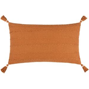 Yard Caliche Woven Textured Tasselled Polyester Filled Cushion - Light Brown - Cushio Yard Caliche Woven Textured Tasselled Polyester Filled Cushion - Light Brown - Cushio