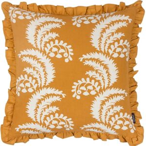 Paoletti Montrose Yellow Luxury Fringed Leaf Cushion - 50x50cm Paoletti Montrose Yellow Luxury Fringed Leaf Cushion - 50x50cm