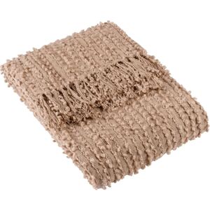 Hoem Höem Arvo Boucle Yarn Woven Fringed Throw - Pink - Throw Hoem Höem Arvo Boucle Yarn Woven Fringed Throw - Pink - Throw