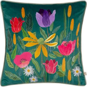 Wylder Celandine Feather Filled Cushion - Teal - One Size - Cushion Wylder Celandine Feather Filled Cushion - Teal - One Size - Cushion
