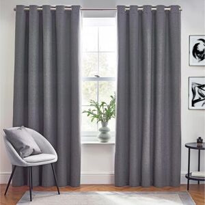 Furn Dawn Charcoal Blackout Thermal Eyelet Curtains - Curtains Furn Dawn Charcoal Blackout Thermal Eyelet Curtains - Curtains