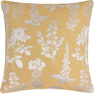 Wylder Nature Sophia Floral Jacquard Filled Cushion - Gold - 50 Cm x 50 Cm Wylder Nature Sophia Floral Jacquard Filled Cushion - Gold - 50 Cm x 50 Cm
