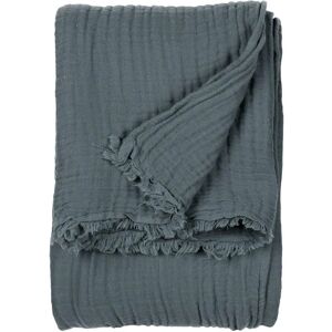 Yard Lark Blue Cotton Fringed Throw - 1 Size - Throw Blanket Yard Lark Blue Cotton Fringed Throw - 1 Size - Throw Blanket