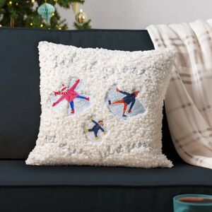 Furn Cojín de Ángeles en la Nieve - 43x43cm Decoración Navidad Furn Cojín de Ángeles en la Nieve - 43x43cm Decoración Navidad