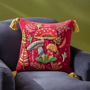 Wylder Nature Magic Mushrooms Ruby Cushion - 45x45cm - Cushion Wylder Nature Magic Mushrooms Ruby Cushion - 45x45cm - Cushion