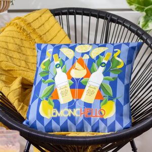 Limoncello Abstract Outdoor Filled Cushion - Blue - 43cm x 43cm - Cushion Limoncello Abstract Outdoor Filled Cushion - Blue - 43cm x 43cm - Cushion