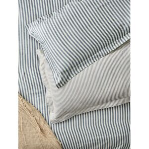 Hebden Melange Stripe Pair of Pillowcases Navy - Pillowcases Hebden Melange Stripe Pair of Pillowcases Navy - Pillowcases