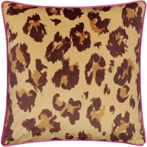 Furn True Luipaardkussen - Luipaardprint, Fluweel, Roze achterkant - Kussen Furn True Luipaardkussen - Luipaardprint, Fluweel, Roze achterkant - Kussen