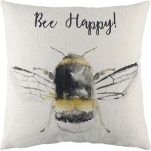 Evans Lichfield Bee Happy Wit Kussen Evans Lichfield Bee Happy Wit Kussen