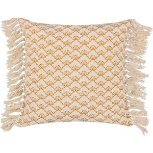 Yard Saku Blossom Fringed Cotton Cushion - 50x50cm Yard Saku Blossom Fringed Cotton Cushion - 50x50cm