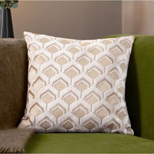 Paoletti Ledbury Velvet Jacquard Filled Cushion - Taupe - Size 45 Cm X 45 Cm Paoletti Ledbury Velvet Jacquard Filled Cushion - Taupe - Size 45 Cm X 45 Cm