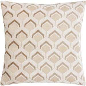 Paoletti Ledbury Velvet Jacquard Feather Filled Cushion - Taupe - Size 45 Cm X 45 Cm Paoletti Ledbury Velvet Jacquard Feather Filled Cushion - Taupe - Size 45 Cm X 45 Cm