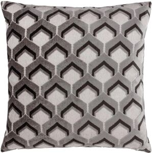 Paoletti Ledbury Velvet Jacquard Feather Filled Cushion - Black/dark Grey - 45x45 cm - Cushion Paoletti Ledbury Velvet Jacquard Feather Filled Cushion - Black/dark Grey - 45x45 cm - Cushion