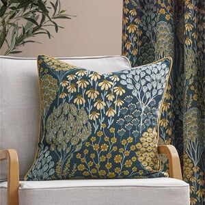 Wylder Nature Ophelia Floral Jacquard Cushion - Blue - 50x50cm Wylder Nature Ophelia Floral Jacquard Cushion - Blue - 50x50cm