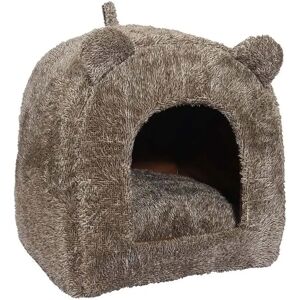 Rosewood 40 Winks Teddy Bear Cat Bed - Brown - 38cm Rosewood 40 Winks Teddy Bear Cat Bed - Brown - 38cm