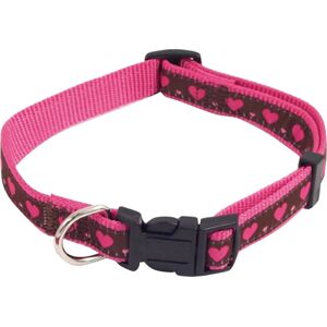 Wag 'N' Walk Pink Heart Adjustable Dog Collar - Dog Collar Wag 'N' Walk Pink Heart Adjustable Dog Collar - Dog Collar
