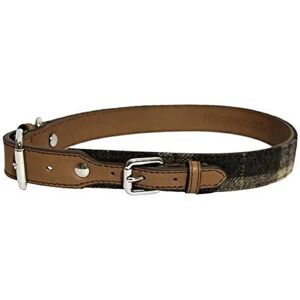 Rosewood 8-12 Tweed Check Luxury Leather Dog Collar Rosewood 8-12 Tweed Check Luxury Leather Dog Collar