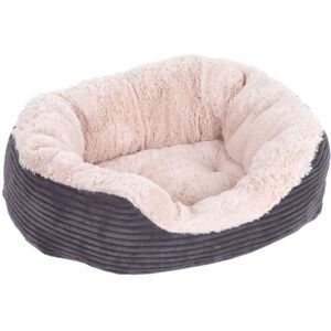 Rosewood Model - Ovale Jumbo Cord Plush Dog Bed - Grey Rosewood Model - Ovale Jumbo Cord Plush Dog Bed - Grey