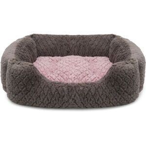 Rosewood 40 Winks Square Bed - Grey and Pink - 71 x 58cm Rosewood 40 Winks Square Bed - Grey and Pink - 71 x 58cm