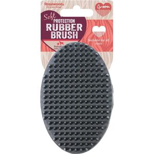 Rosewood Rubber Borstel - 12,5X8X4 CM Huisdierverzorging Rosewood Rubber Borstel - 12,5X8X4 CM Huisdierverzorging